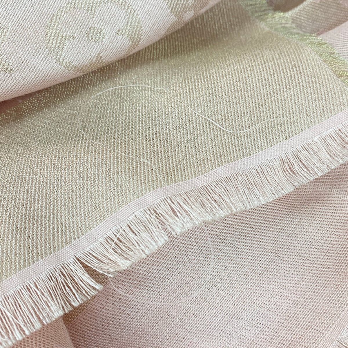 Louis Vuitton Shawl Monogram Shine Rosevelle Wool Silk Scarf — view 7