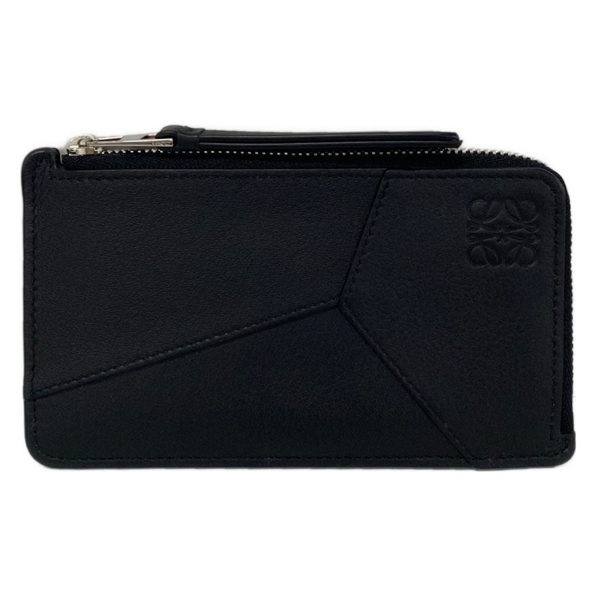 Loewe Coin Case Puzzle Card Holder Black Fragment Anagram L-shaped Zipper