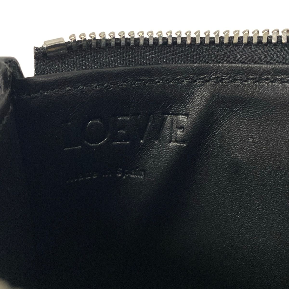 Loewe Coin Case Puzzle Card Holder Black Fragment Anagram L-shaped Zipper — view 4