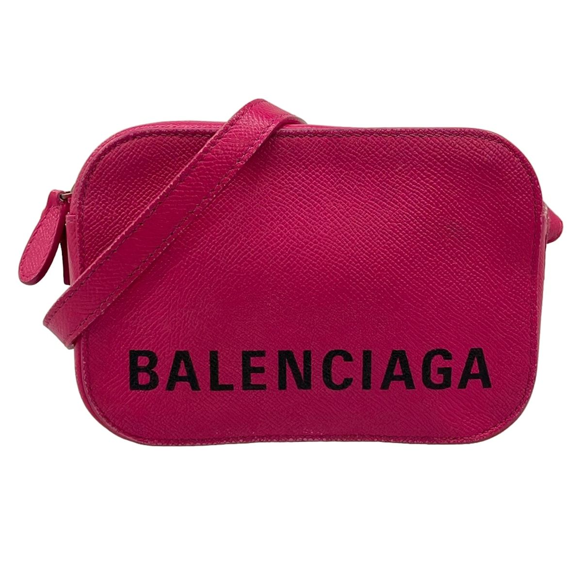 Balenciaga Shoulder Bag Vir Camera XS Pink Black Leather