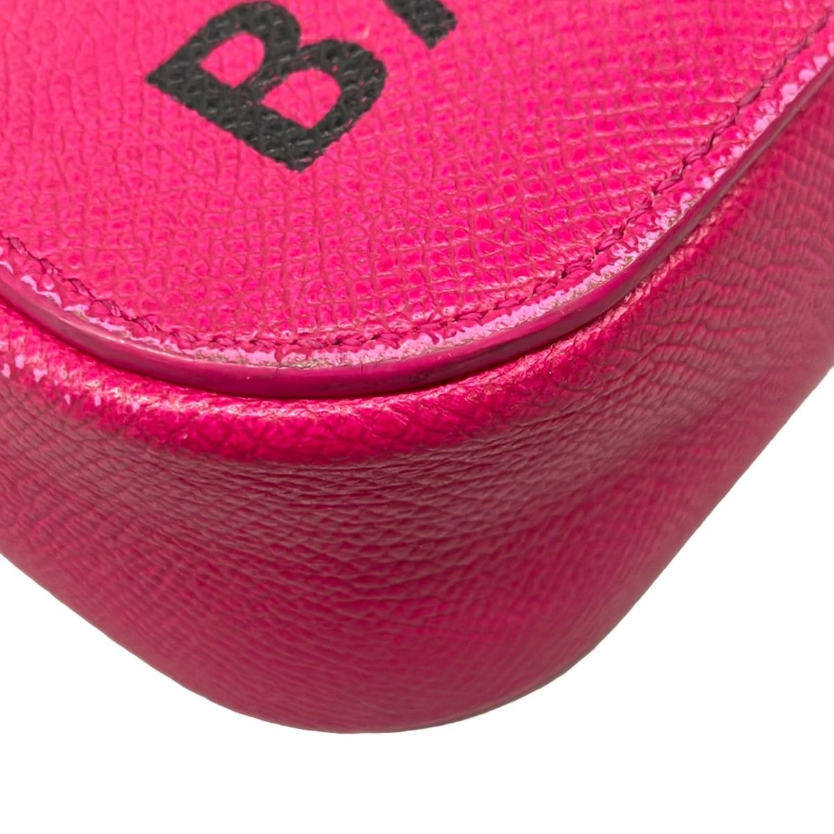 Balenciaga Shoulder Bag Vir Camera XS Pink Black Leather — view 6