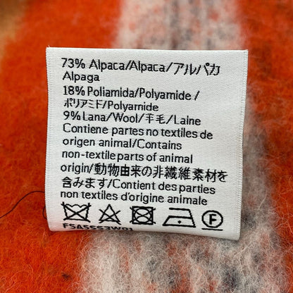 Loewe Scarf Orange Blue Multi Wool Alpaca — view 3