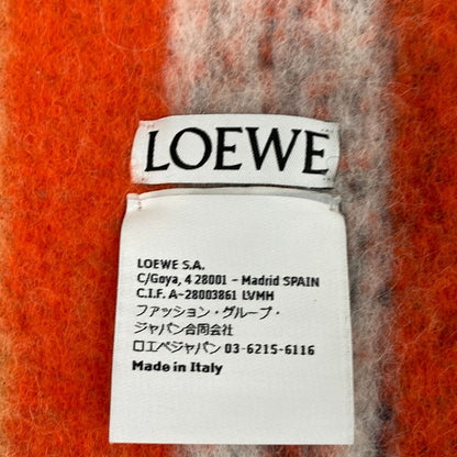 Loewe Scarf Orange Blue Multi Wool Alpaca — view 2