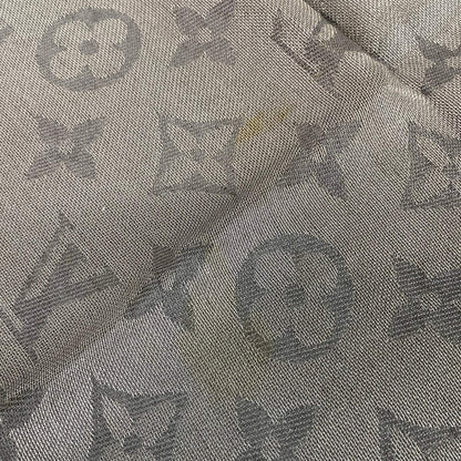 Louis Vuitton Shawl Monogram Shine Anthracite Wool Silk Scarf — view 8