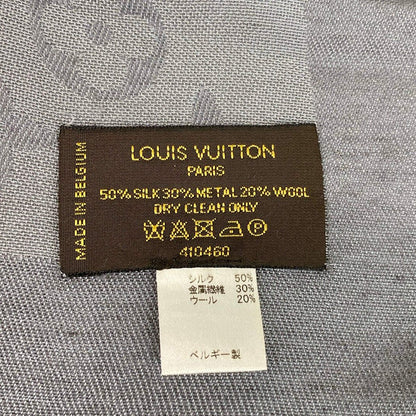 Louis Vuitton Shawl Monogram Shine Anthracite Wool Silk Scarf — view 2