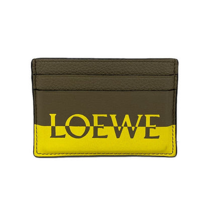 Loewe Card Case Brown Yellow Leather