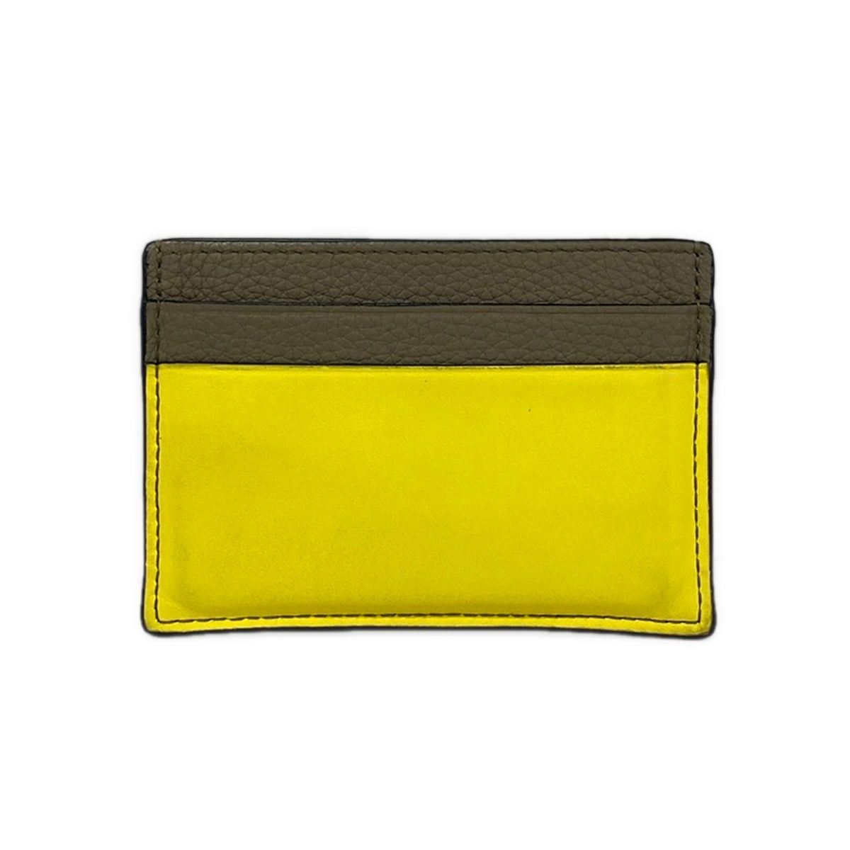 Loewe Card Case Brown Yellow Leather — view 2
