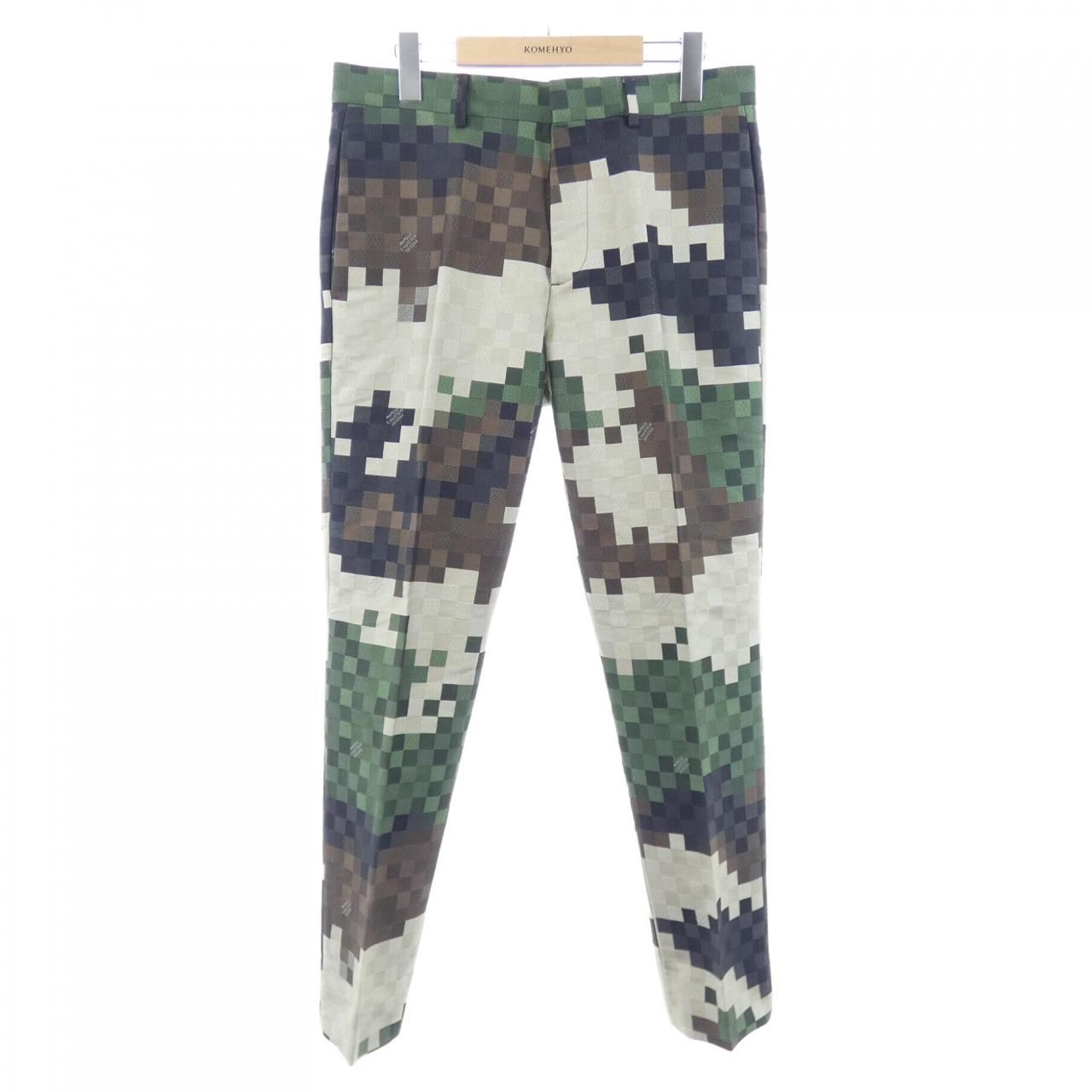 Louis Vuitton Tailored Cotton Damier Cigarette Pants