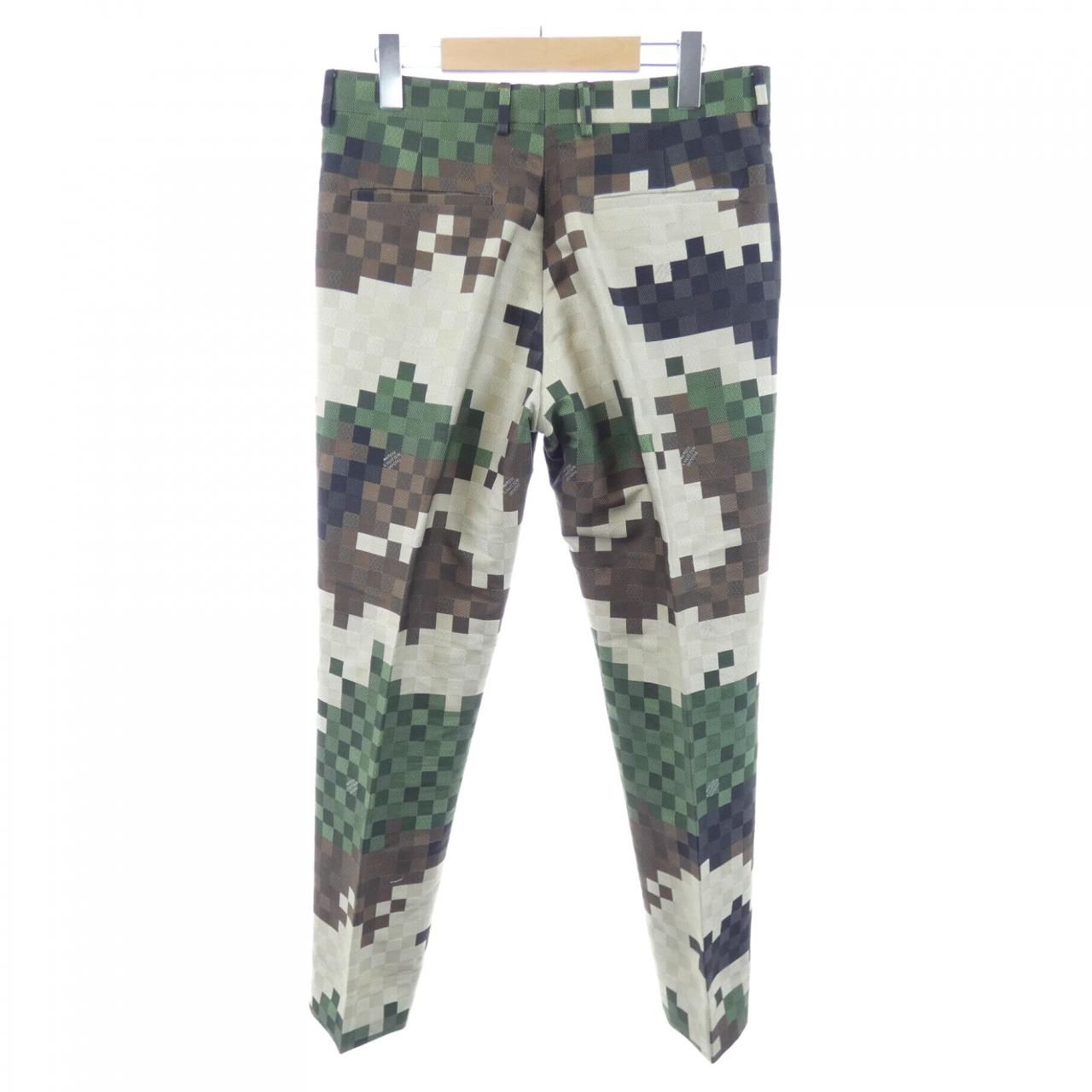 Louis Vuitton Tailored Cotton Damier Cigarette Pants — view 2