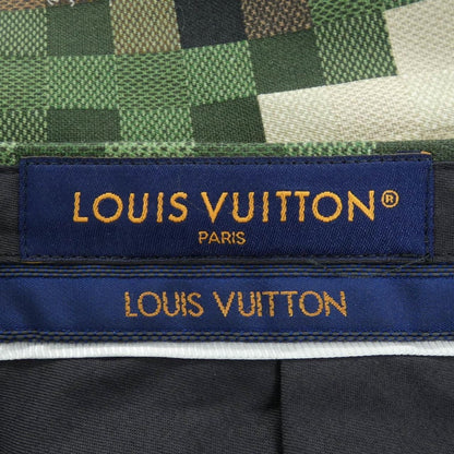 Louis Vuitton Tailored Cotton Damier Cigarette Pants — view 4