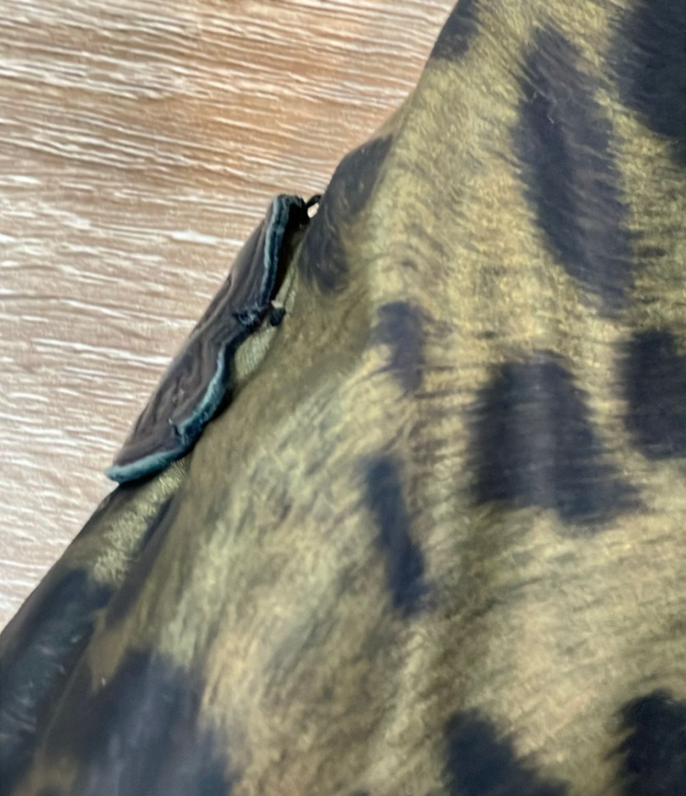 Moncler Gamme Rouge Down Jacket Leopard Print Hooded Zip Odile 0 — view 6