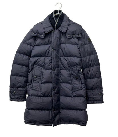 Moncler Down Jacket Coat Double Zip Snap Button Hooded 0