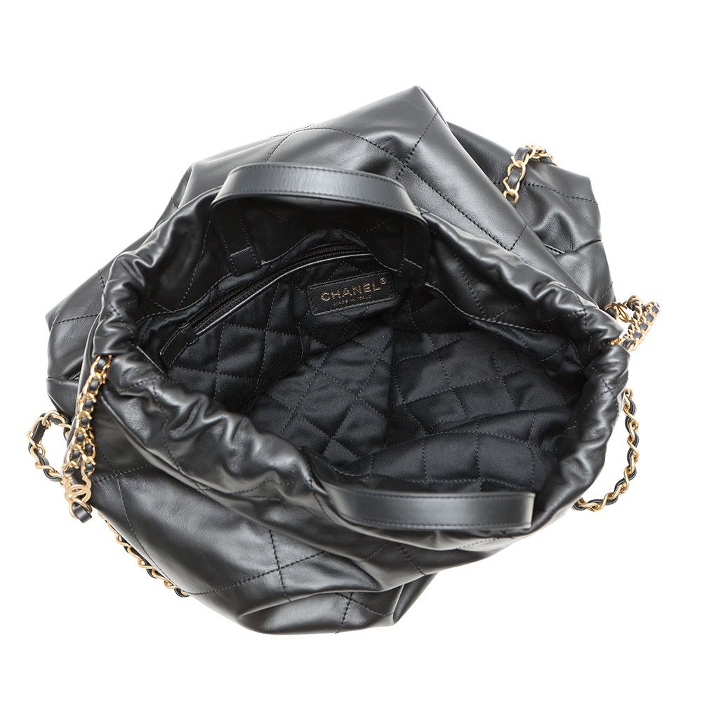 Chanel Backpack 22 Large Leather Black — view 5