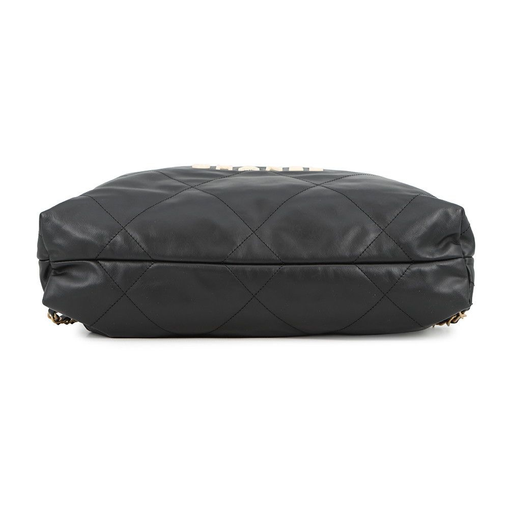 Chanel Backpack 22 Large Leather Black — view 3
