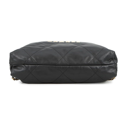 Chanel Backpack 22 Large Leather Black — view 3