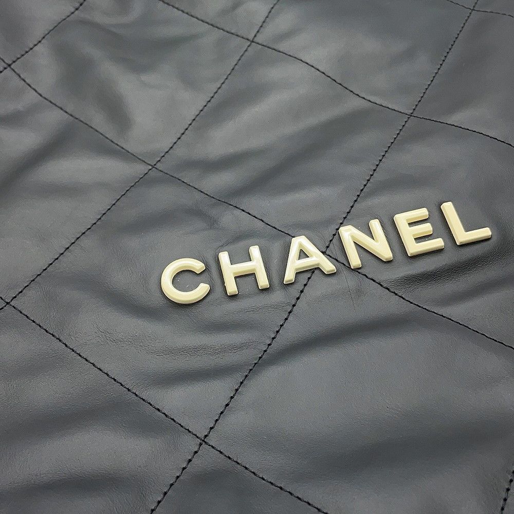 Chanel Backpack 22 Large Leather Black — view 6