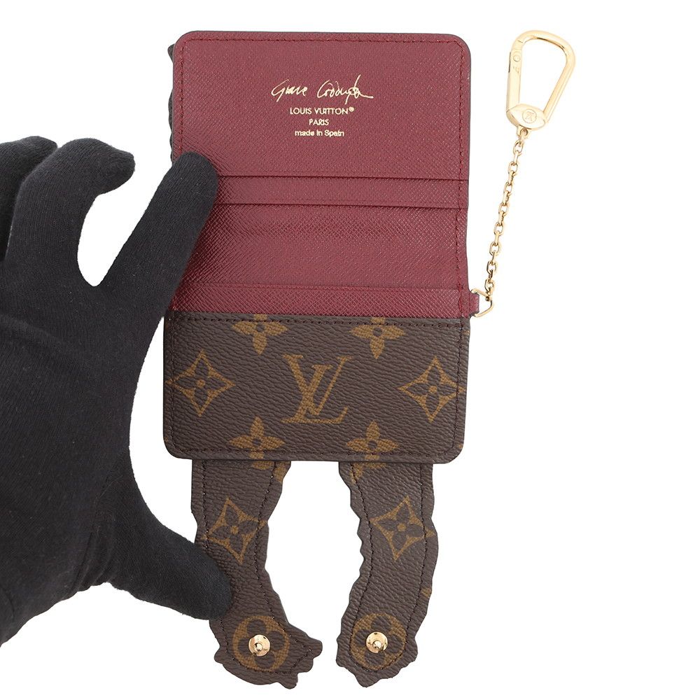Louis Vuitton Card Case Monogram Pauket Purse Business Holder Cat — view 4