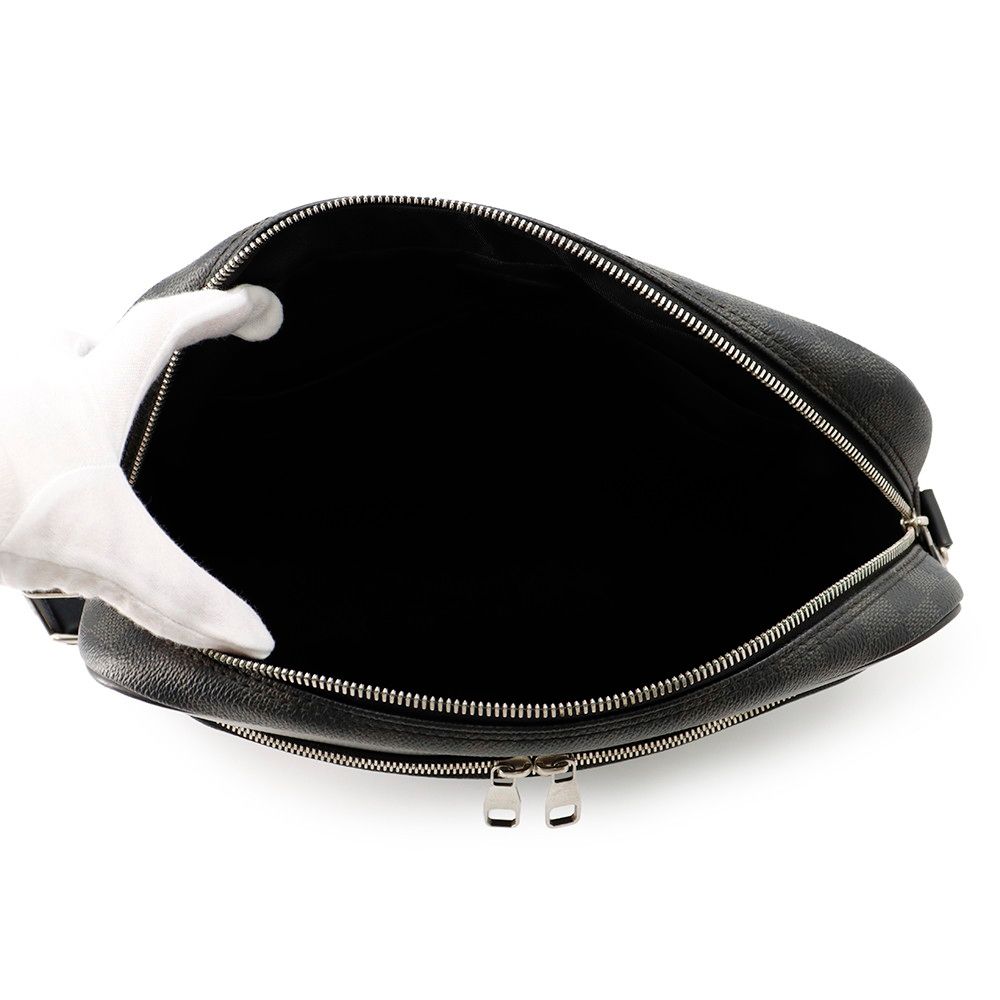 Louis Vuitton Shoulder Bag Damier Graphite Dayton MM Black — view 5