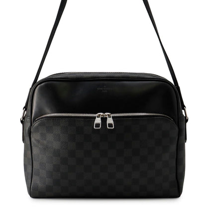Louis Vuitton Shoulder Bag Damier Graphite Dayton MM Black