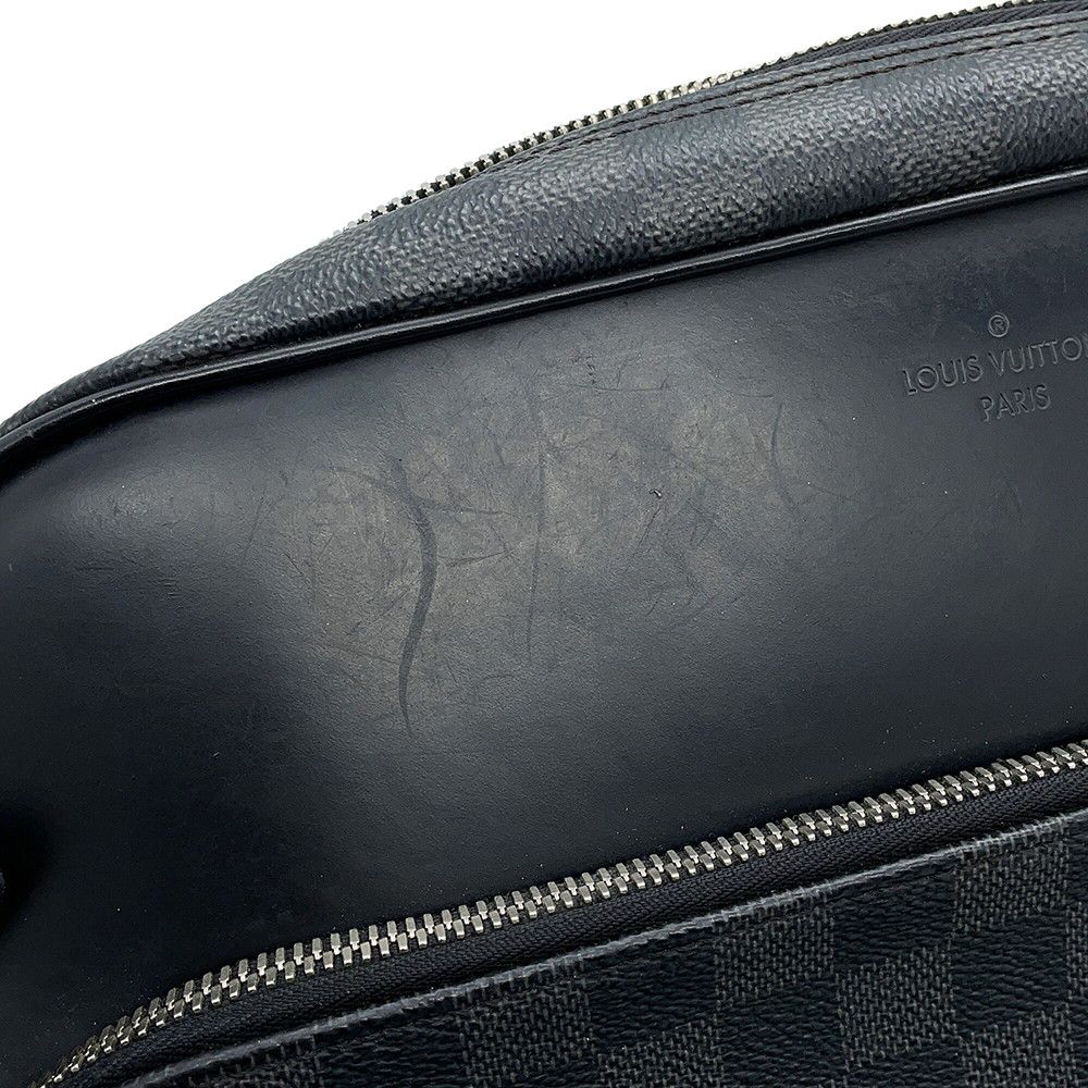 Louis Vuitton Shoulder Bag Damier Graphite Dayton MM Black — view 7