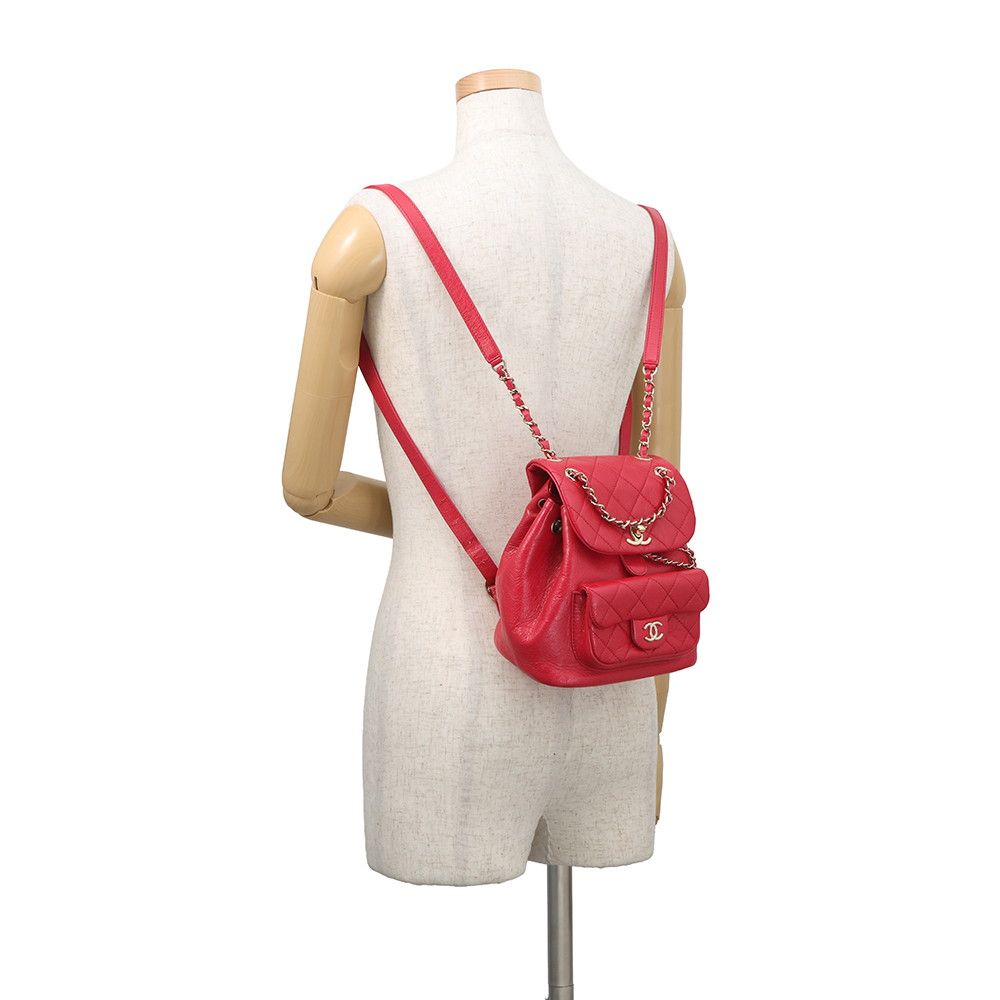Chanel Quilted CC Logo Leather Backpack — view 4