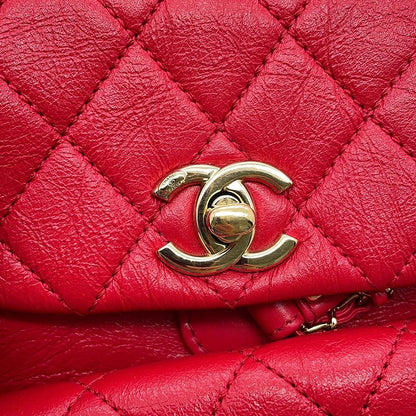 Chanel Quilted CC Logo Leather Backpack — view 8