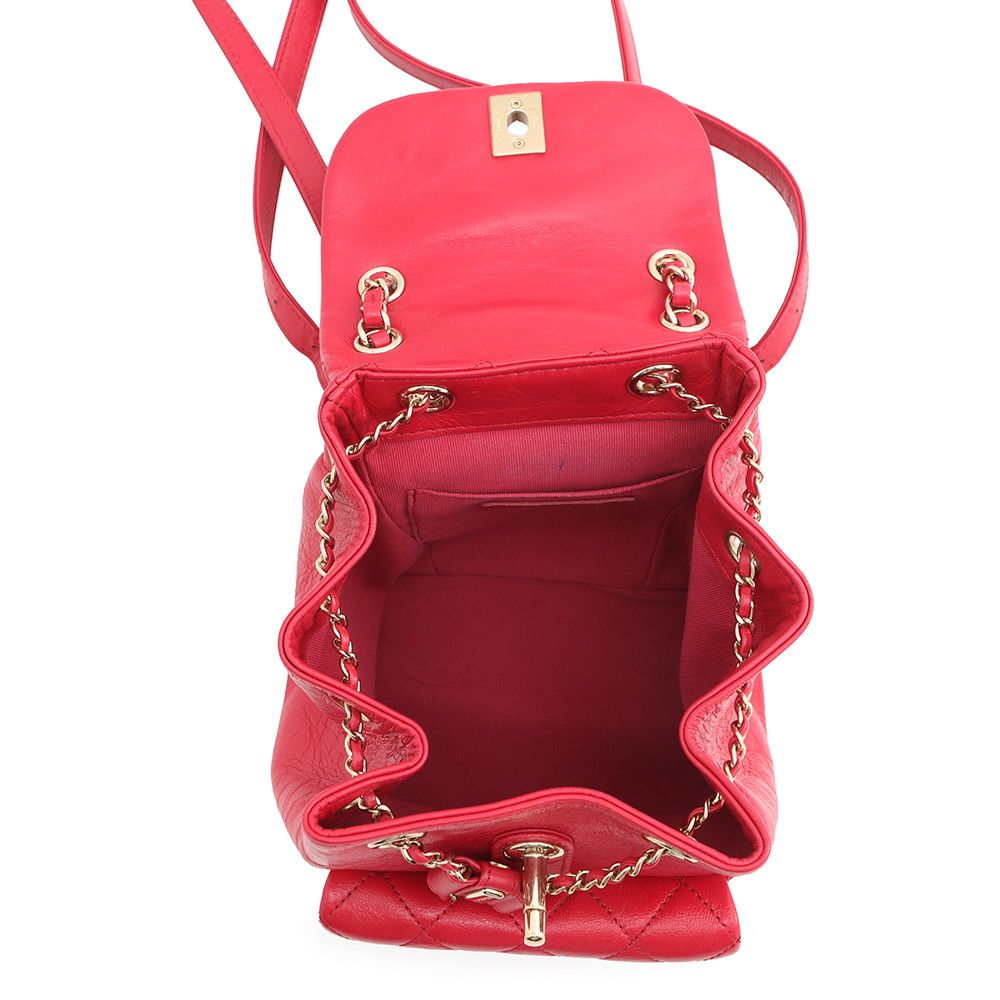 Chanel Quilted CC Logo Leather Backpack — view 5