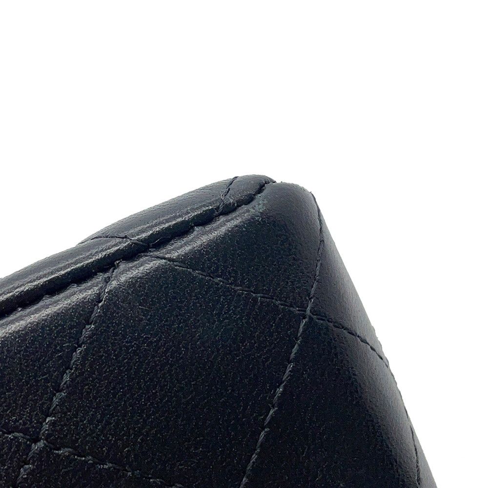 Chanel Chain Shoulder Bag Mini Quilted 20 CC Logo Lambskin Black — view 6
