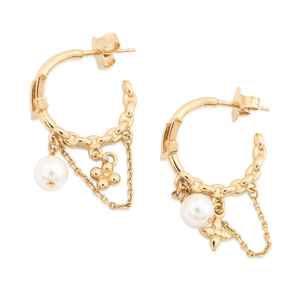 Louis Vuitton Earrings Blue Ming Pearl — view 2