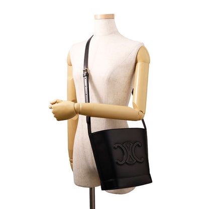 Celine Shoulder Bag Cuir Triomphe Small Black — view 4
