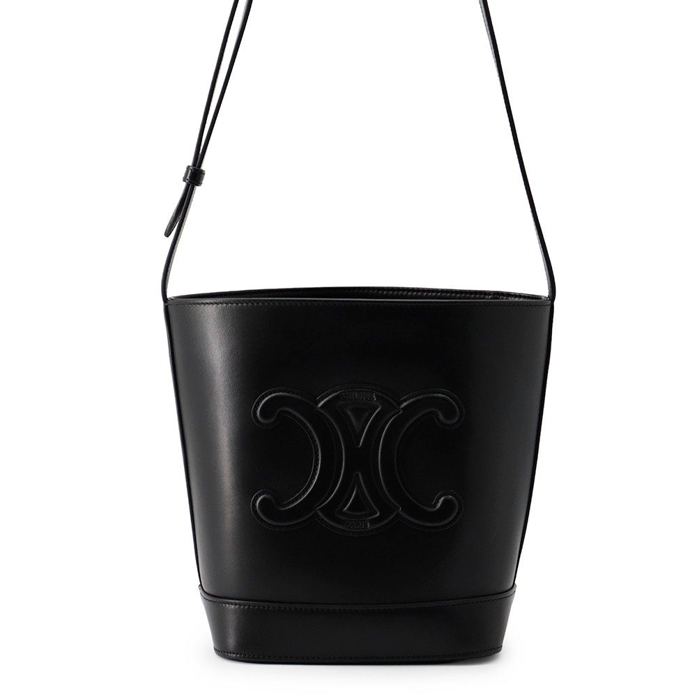 Celine Shoulder Bag Cuir Triomphe Small Black
