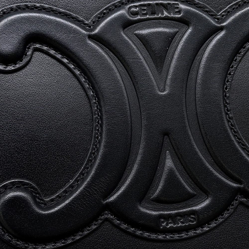 Celine Shoulder Bag Cuir Triomphe Small Black — view 6