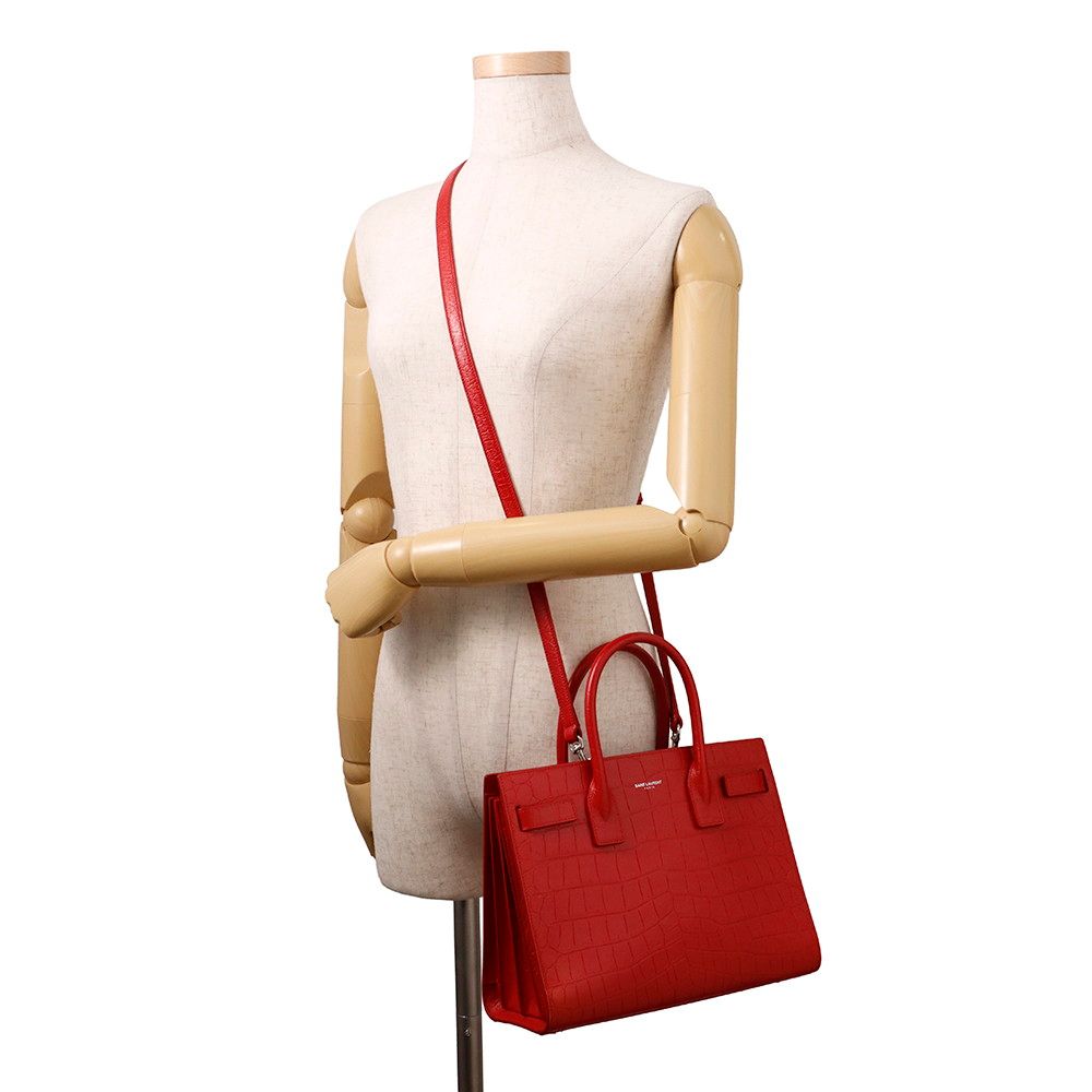 Saint Laurent Paris Handbag Sac de Jour Baby Embossed Leather 2-Way — view 5