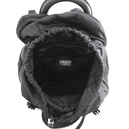 Prada Quilted Backpack Nylon Sac Black — view 5