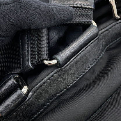 Prada Quilted Backpack Nylon Sac Black — view 8