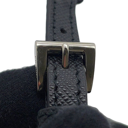 Prada Chain Shoulder Bag Triangle Logo Mini Backpack Black — view 9