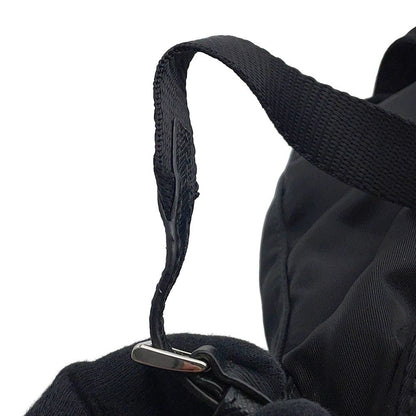 Prada Chain Shoulder Bag Triangle Logo Mini Backpack Black — view 8