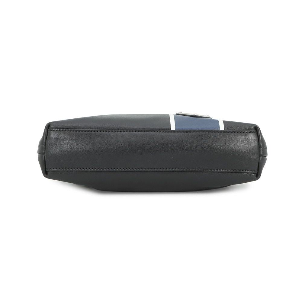 Prada Shoulder Bag Triangle Logo Leather Black — view 3