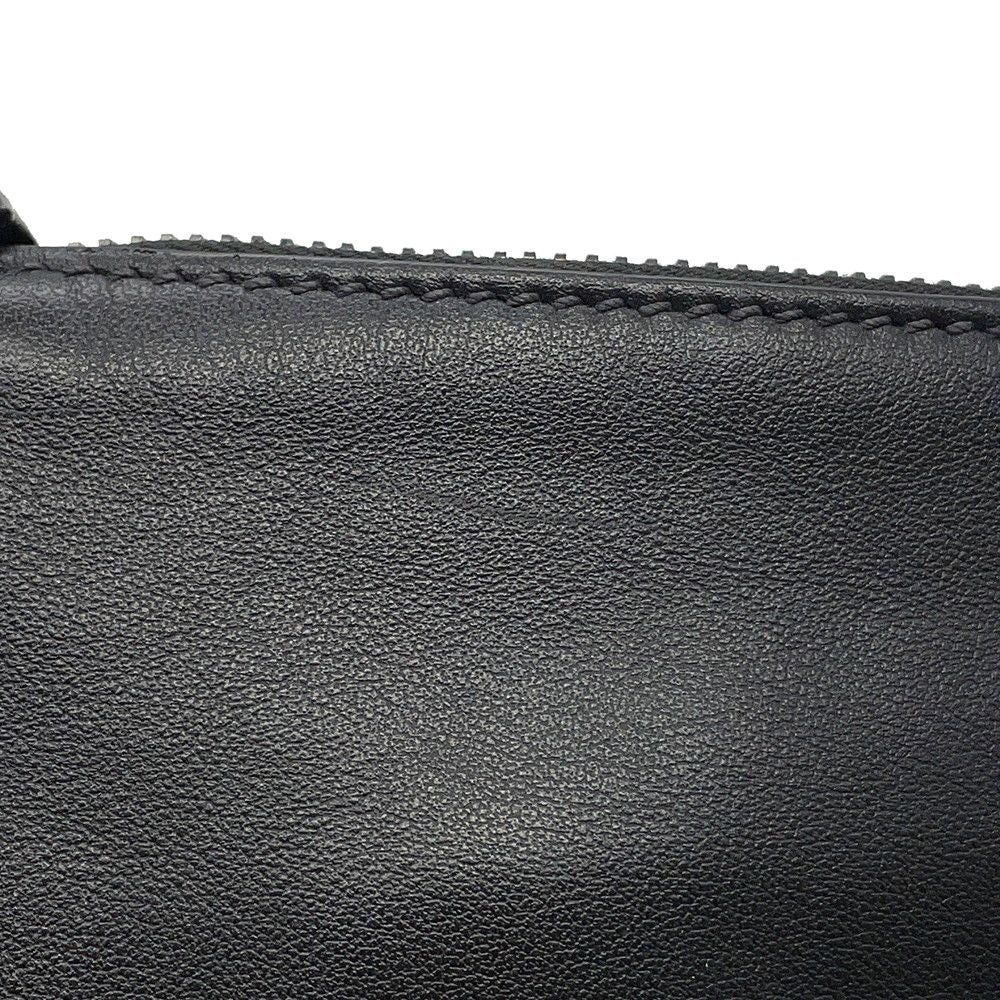 Prada Shoulder Bag Triangle Logo Leather Black — view 9