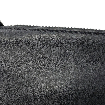 Prada Shoulder Bag Triangle Logo Leather Black — view 9