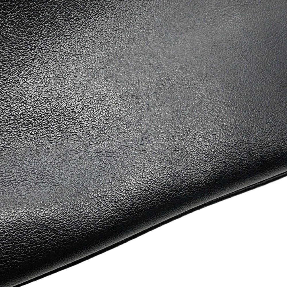 Prada Shoulder Bag Triangle Logo Leather Black — view 8