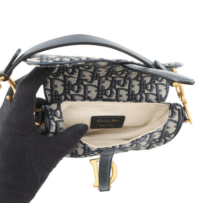 Dior Oak Saddle Bag Mini Canvas Trotter — view 6