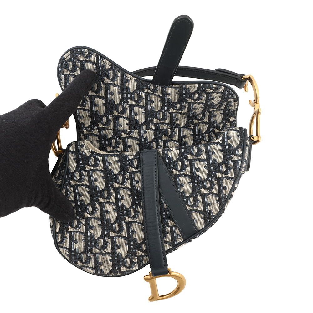 Dior Oak Saddle Bag Mini Canvas Trotter — view 5