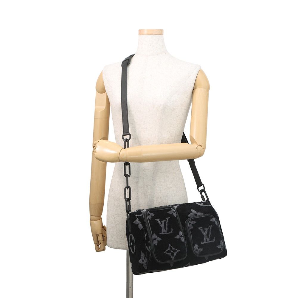 Louis Vuitton Handbag Monogram Eclipse Tufting Keepall Bandouliere 25 Black — view 4