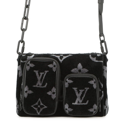 Louis Vuitton Handbag Monogram Eclipse Tufting Keepall Bandouliere 25 Black