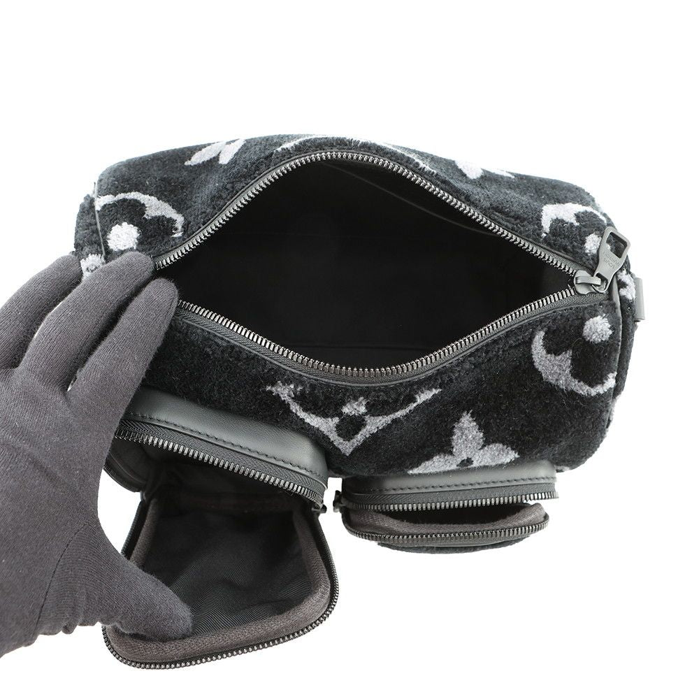 Louis Vuitton Handbag Monogram Eclipse Tufting Keepall Bandouliere 25 Black — view 5