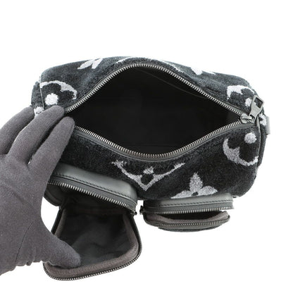Louis Vuitton Handbag Monogram Eclipse Tufting Keepall Bandouliere 25 Black — view 5