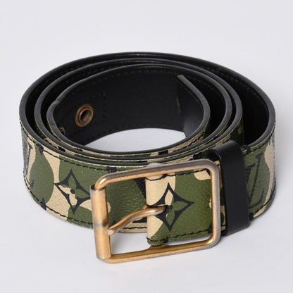 Louis Vuitton Belt Ceinture Monogram Moflage Takashi Murakami Gold