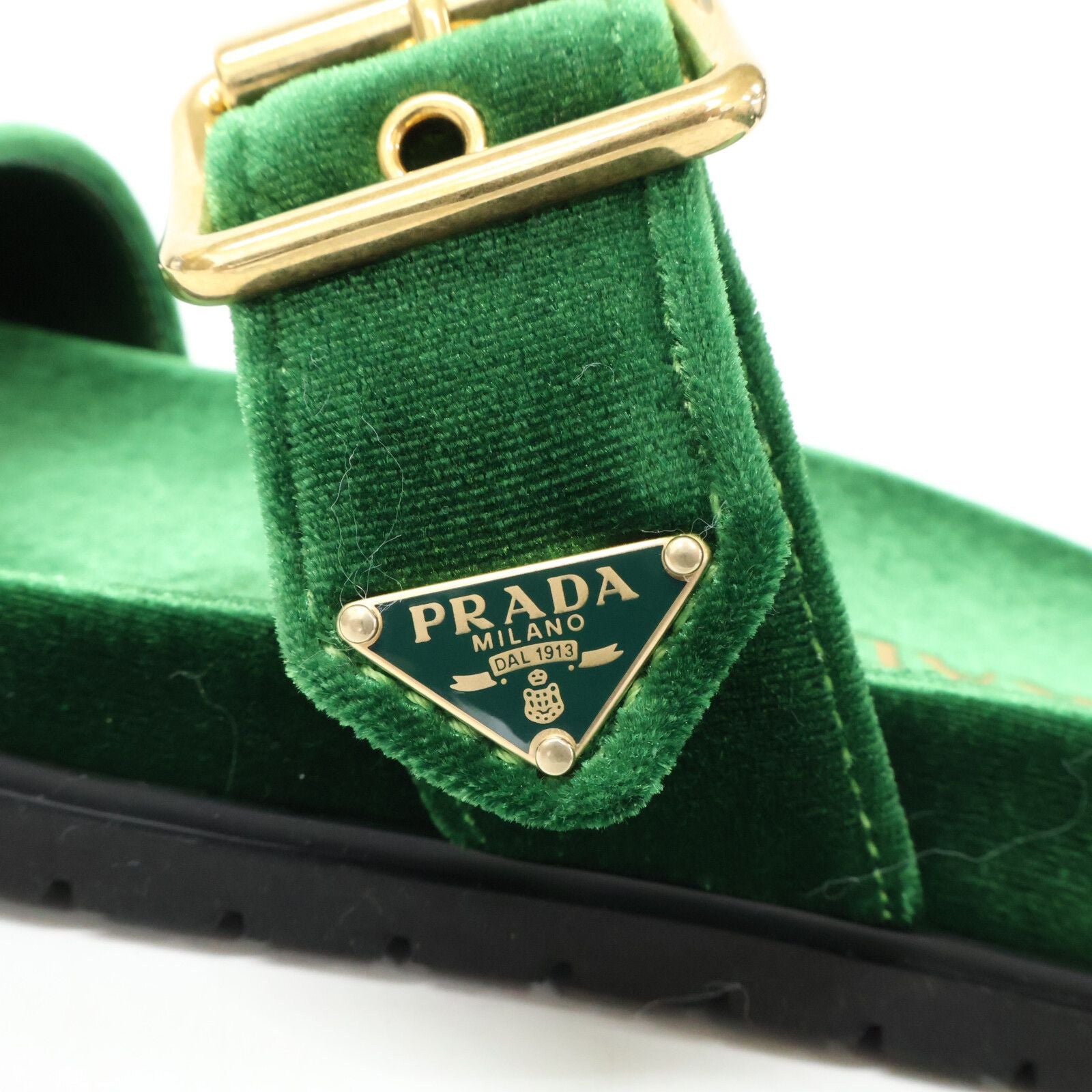Prada Velvet Slide Sandals — view 8