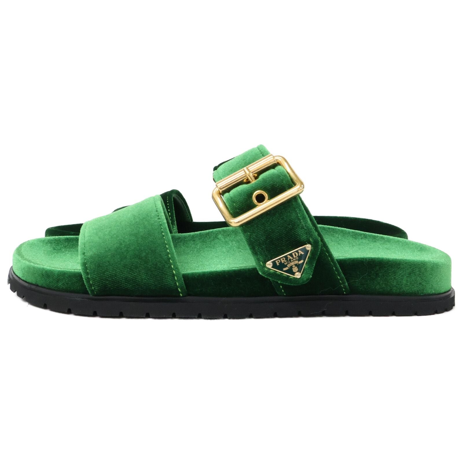 Prada Velvet Slide Sandals — view 2